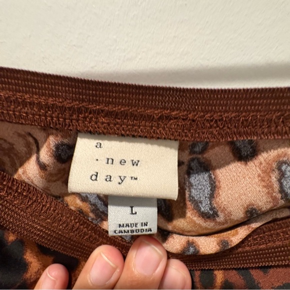 A New Day Brown Leopard Skirt - Picture 4 of 4